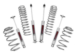 Jeep Wrangler Unlimited Suspension Lift Kit - Rough Country - 2.5 Inch N3-Series - Metallic Silver - 6 Cyl - '04-'06